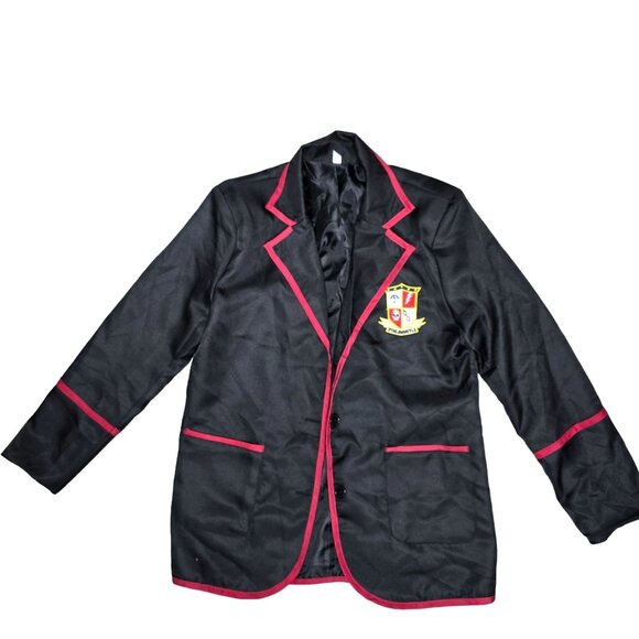 Umbrella academy Black Red Blazer Embroidered Crest Medium halloween costume - Picture 1 of 4